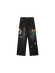 ACHOCK Washed Sun-Flower Embroidered Jeans