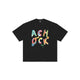 ACHOCK Watercolor Handwritten Logo Printed T-shirt