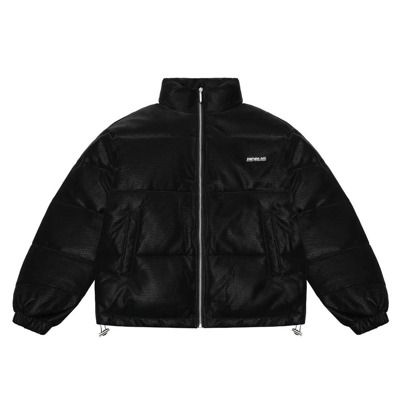 BIPOLAR Crocodile Pattern Metal Logo Cotton Jacket