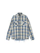 ACHOCK Retro Plaid Tassel Long-sleeve Shirt