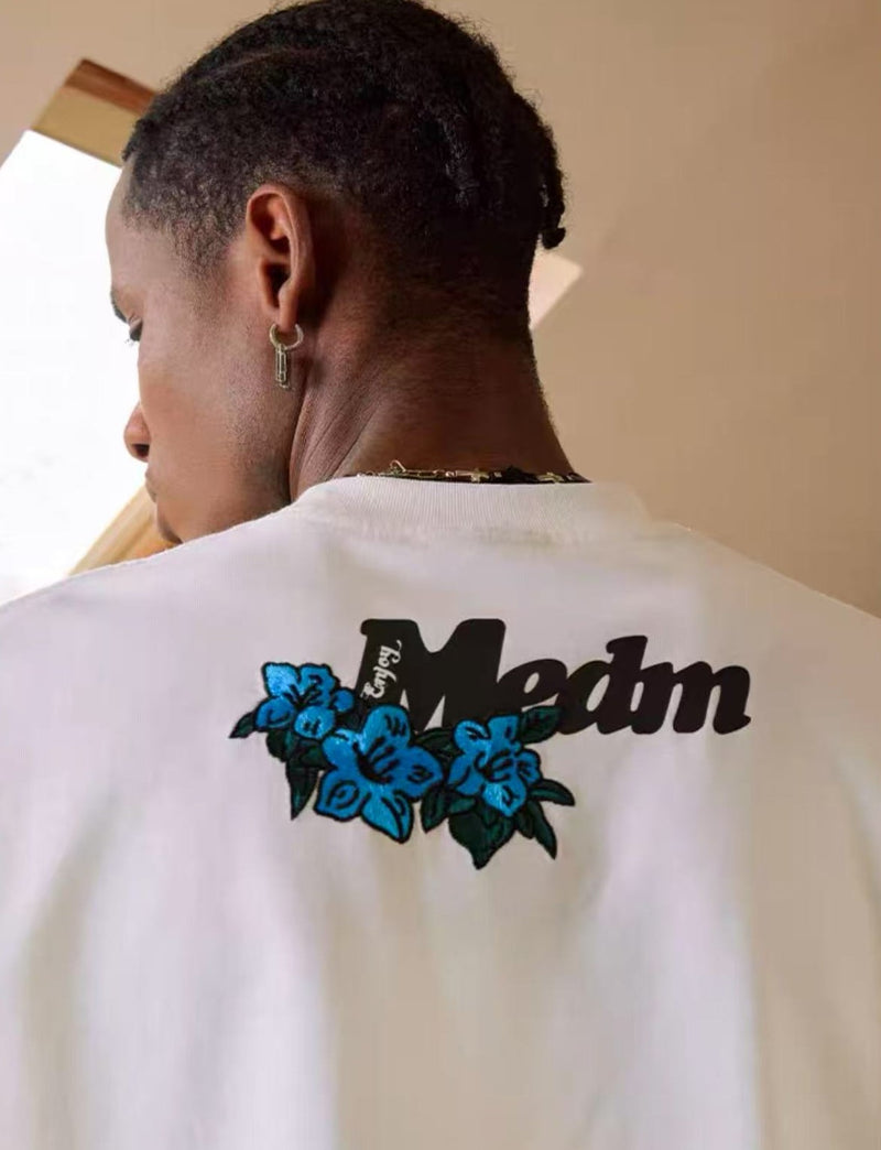 MEDM Embroidered Printed Short-sleeved T-shirt