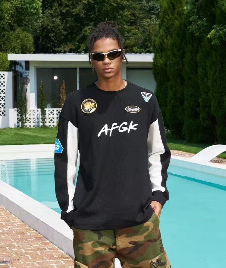AFGK Badge Waffle Patch Long Sleeve Jersey
