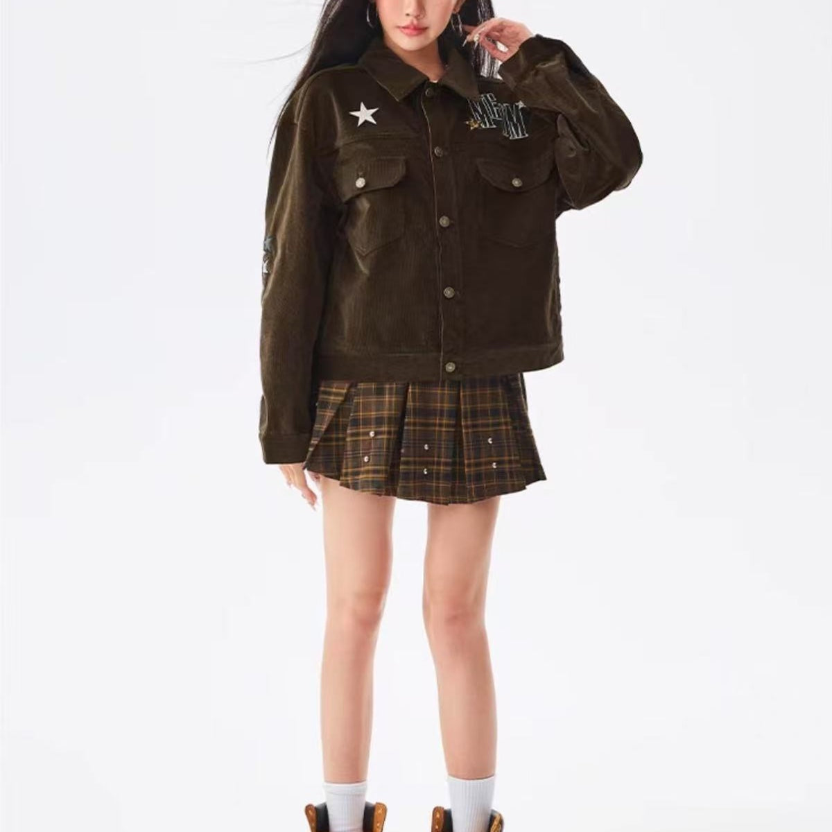 MEDM Star Patch Corduroy Jacket