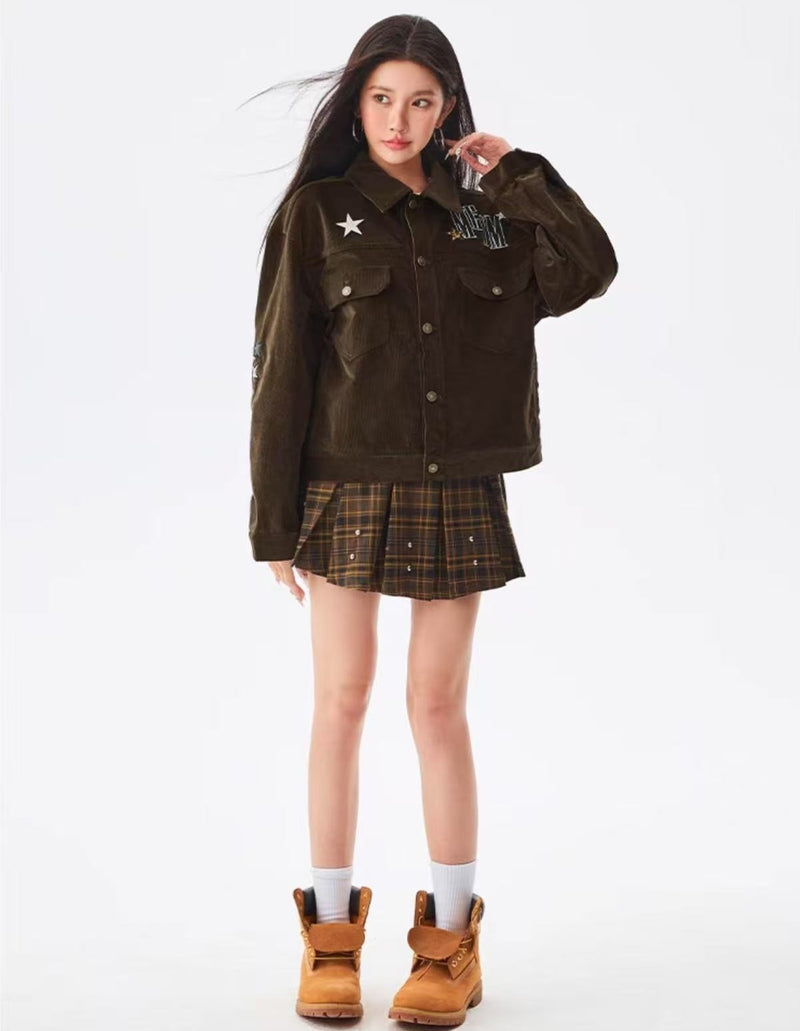 MEDM Star Patch Corduroy Jacket