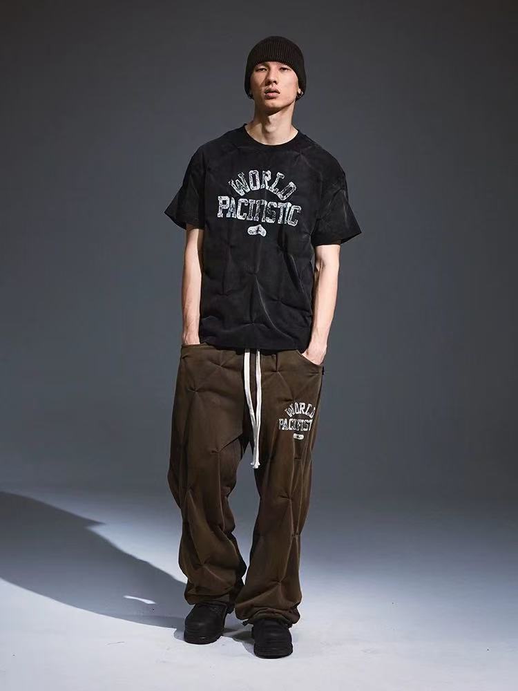 REMEDY Pleated Vintage Short-sleeve T-Shirt