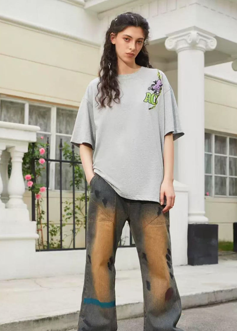 ACHOCK Little Devil Embroidery T-shirt