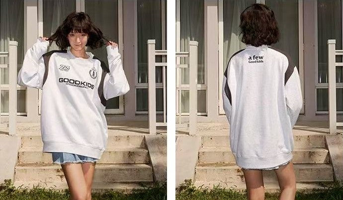 AFGK Retro Pullover Long-sleeve Sweatshirt