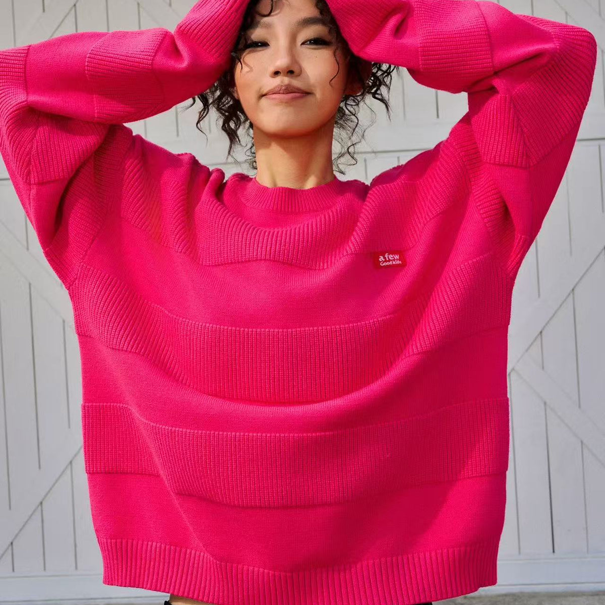 AFGK Striped Textured Sweater