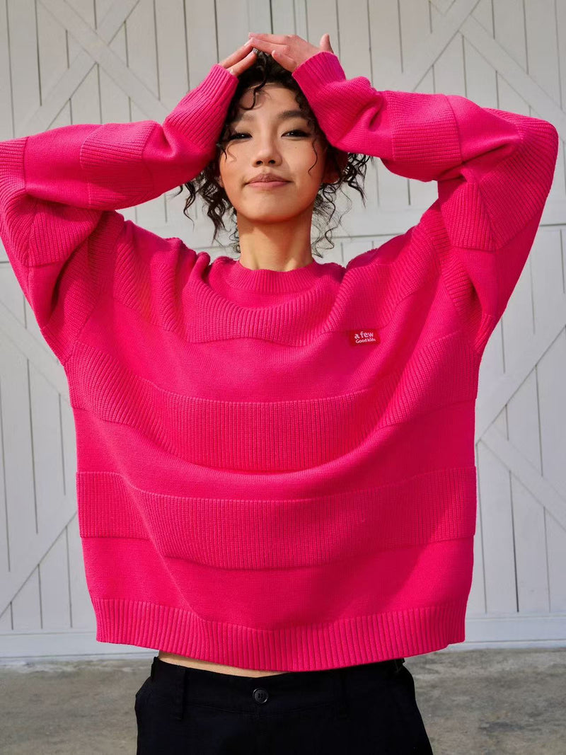 AFGK Striped Textured Sweater