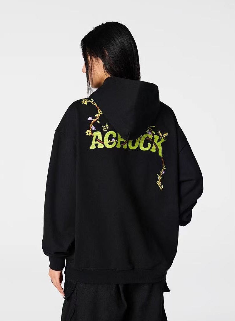 ACHOCK Little devil Embroidered Hoodie