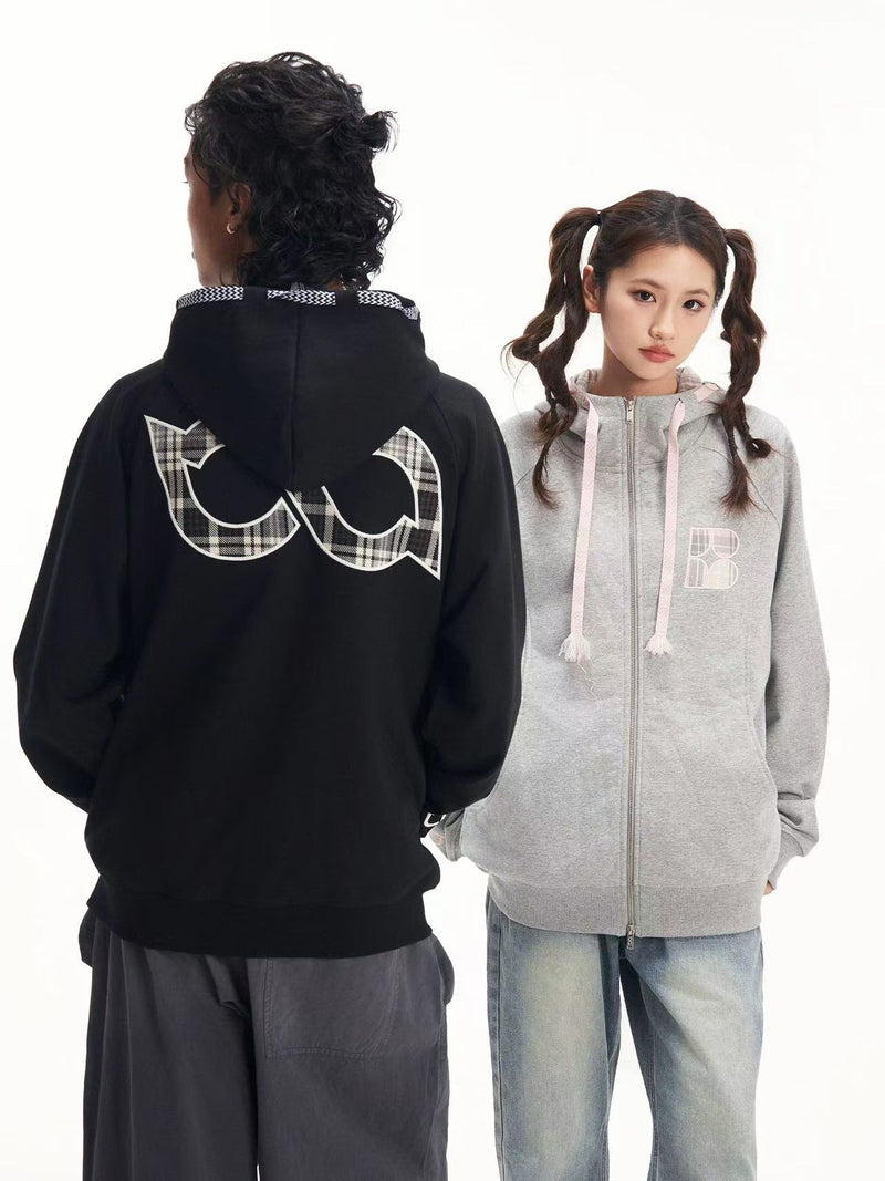 BIPOLAR Ethnic Style Sub-zip Sweatshirt