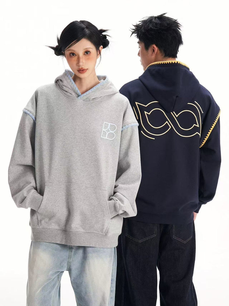 BIPOLAR Three-dimensional Shell Embroidered Hoodie