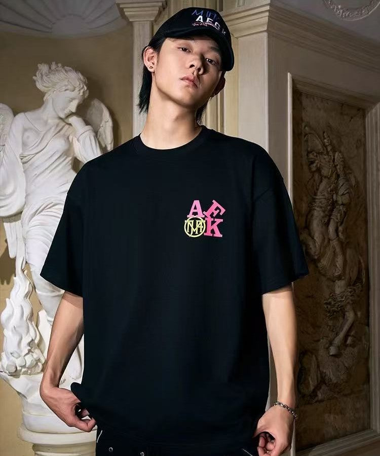 AFGKxMJFRESH Ribbon Printed Short-sleeved T-shirt