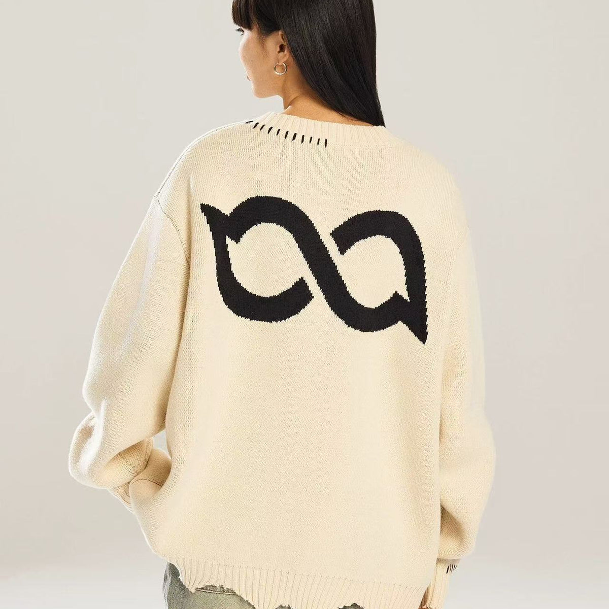 BIPOLAR Basic Destruction Pullover Sweater