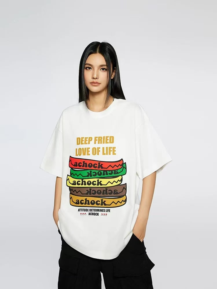 ACHOCK Cartoon Element Printed T-shirt