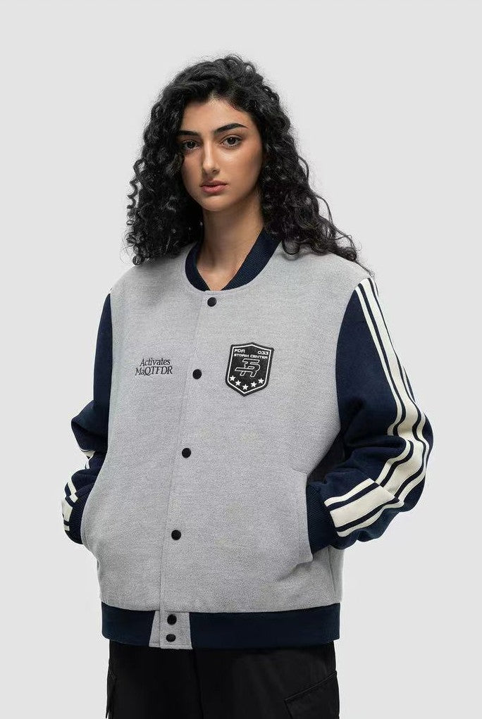 FDR Chapter Striped Baseball Jacket