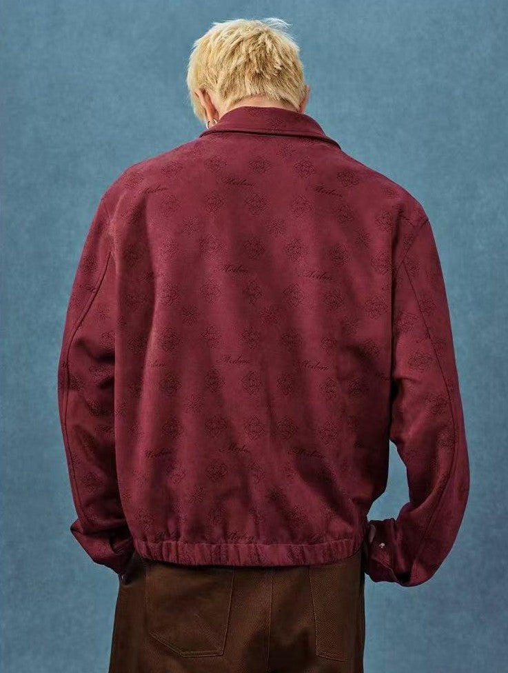 MEDM Suede Leather Brand Lapel Jacket