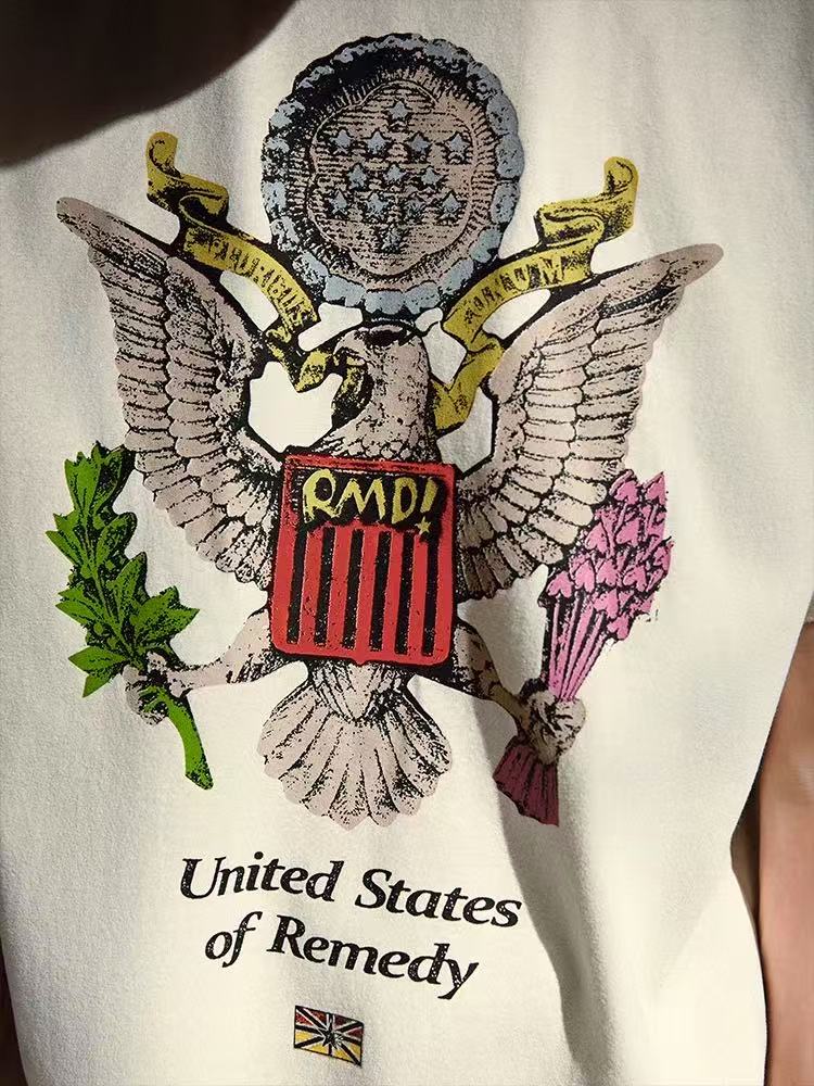 REMEDY  Peace Eagle Design Short-sleeve T-shirt