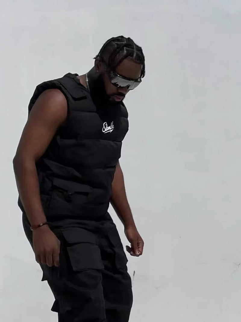 SLAMBLE Casual Windproof Warm Cotton Velvet Vest