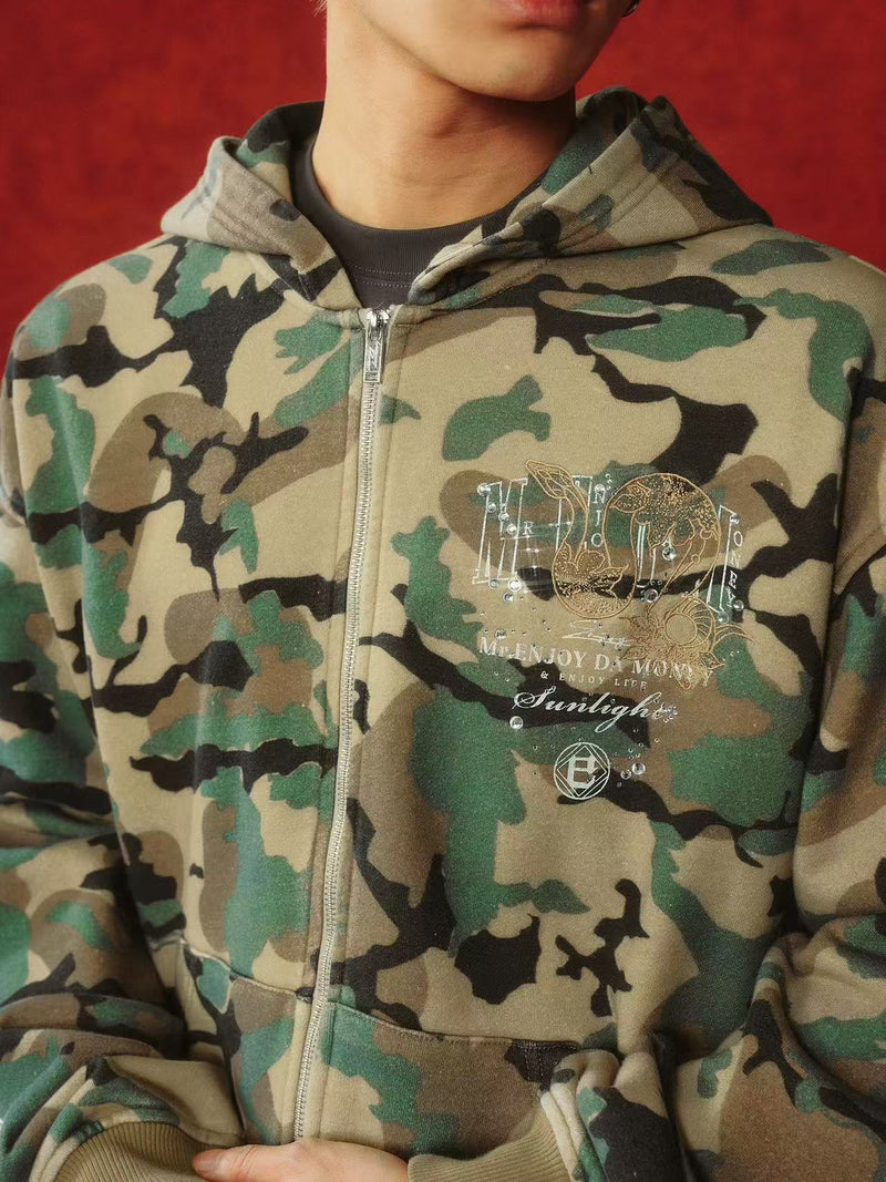 MEDM " Year of the Snake" Cardigan Hooded Sweatshirt