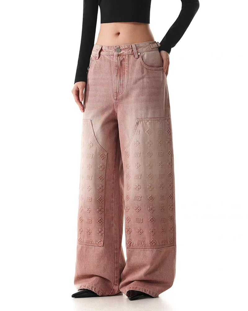 FDR Embossed Jeans For Men and Women