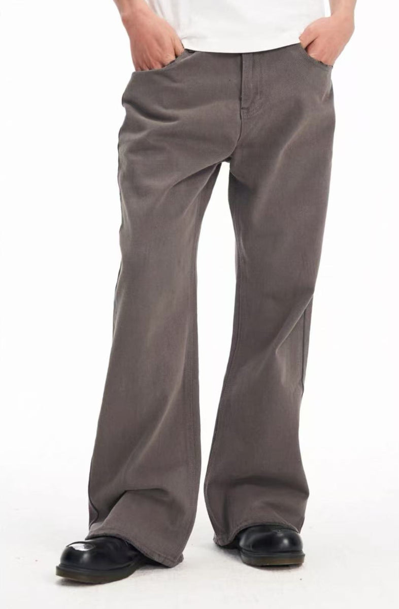 BIPOLAR Mild Retro Washed Distressed Cleanfir Straight Jeans