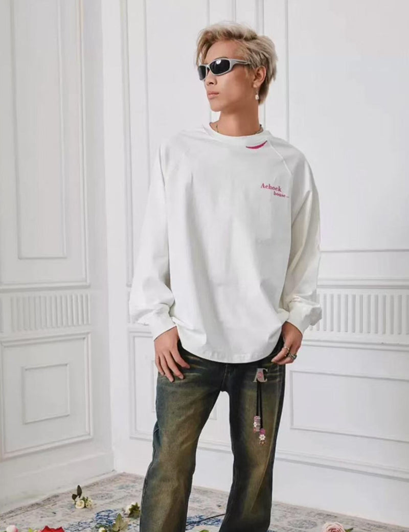 ACHOCK Phantom Logo Print Long-sleeve Tee