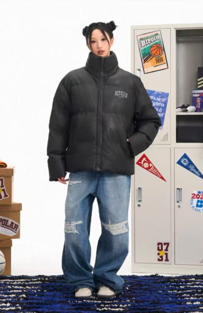 BIPOLAR Distressed Textured Cotton Coat