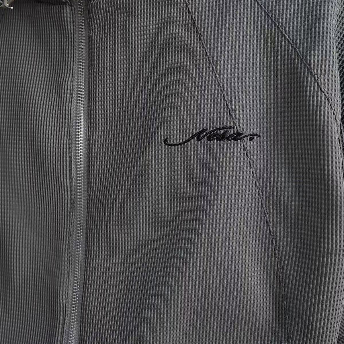 STK Vintage Ruched Split Hooded Jacket