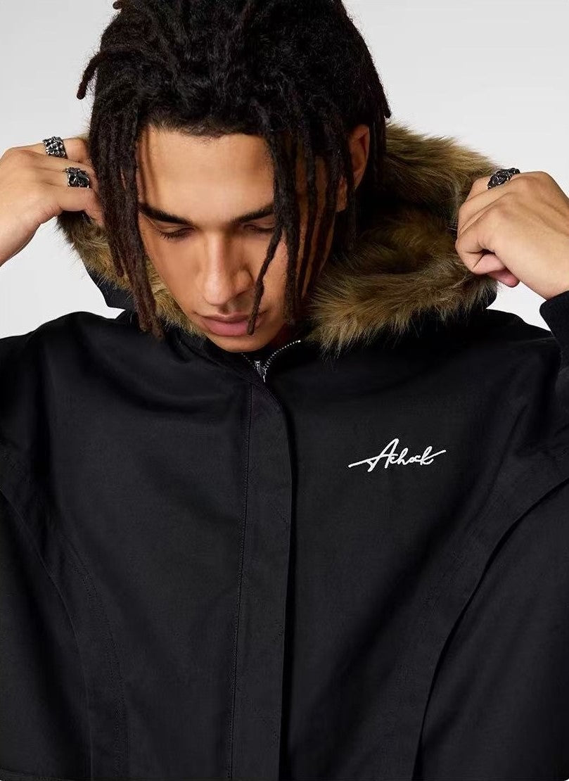 ACHOCK Wind-resistant Thickened Double-sided Bomber Jacket