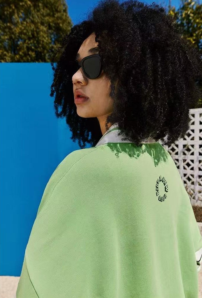 AFGK Small Flower Long-sleeve Polo T-shirt