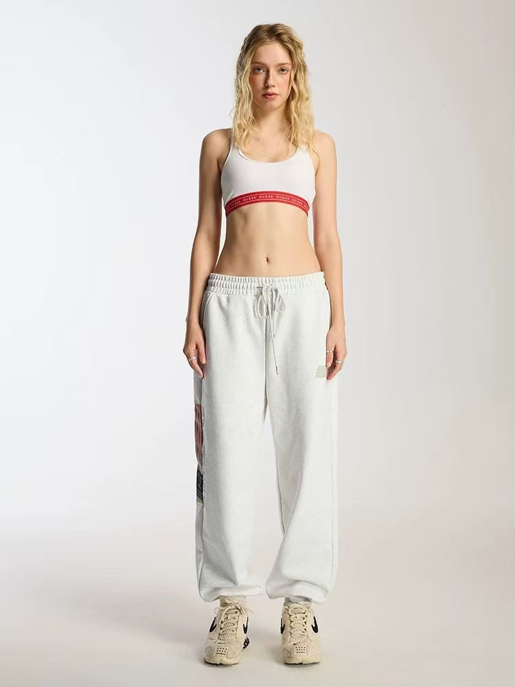 ICONSLAB Side Seam Flag Foam Printed Trousers