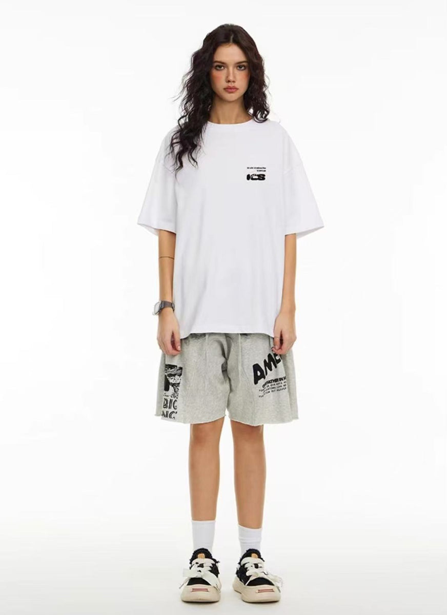 ICONSLAB Multi-logo Crew Neck Printed T-shirt