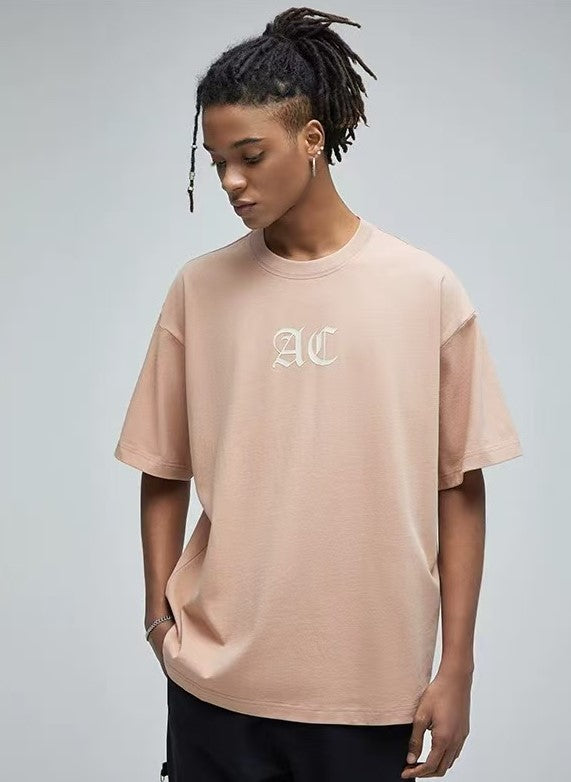 ACHOCK Multicolor Basic Logo Letter Print Short-sleeves T-shirts