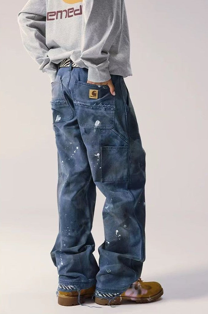 REMEDY Retro Splash Ink Straight-leg Cargo Pants