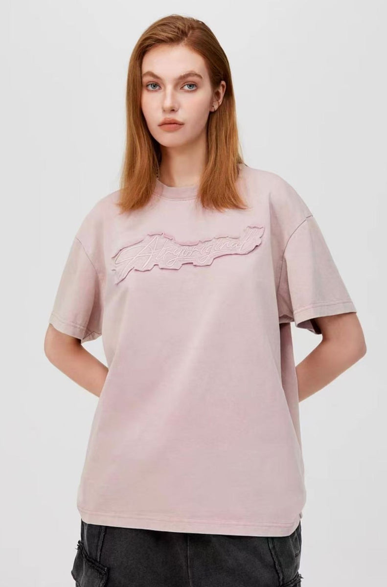 ATRY LOGO Washed Patch Embroidered T-shirt