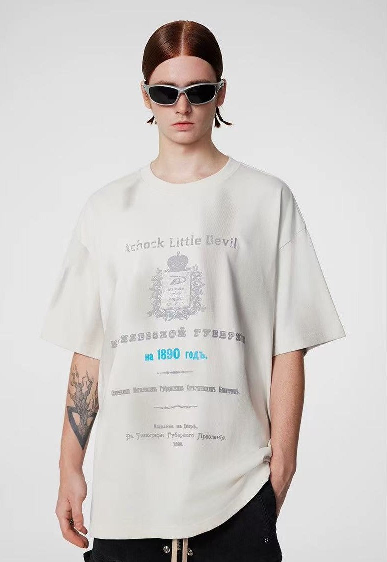 ACHOCK Washed Distressed and Dirty Craft T-shirt