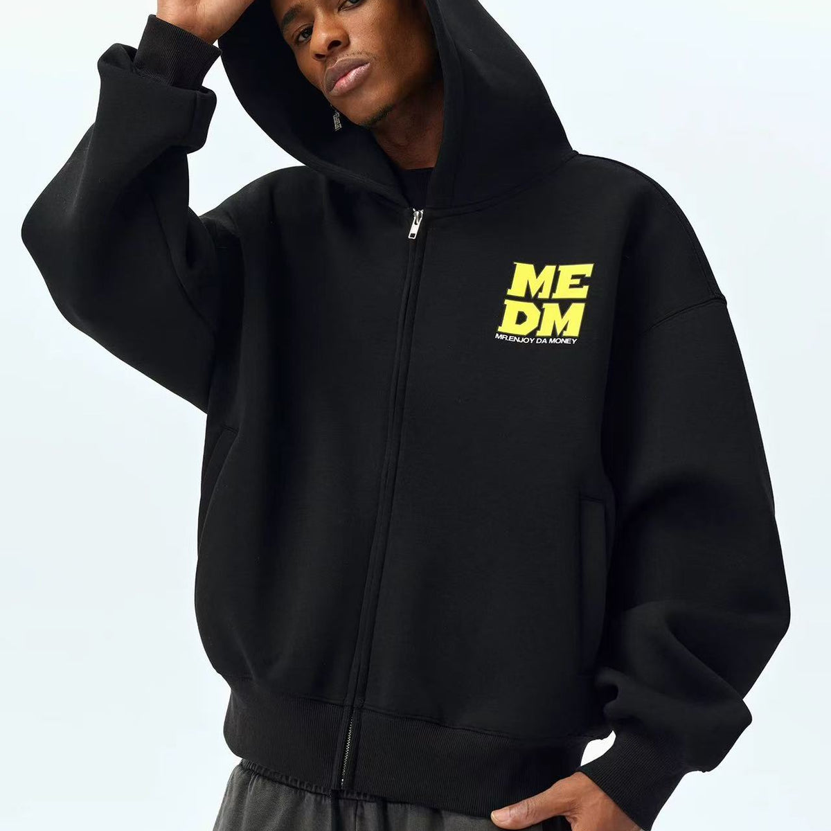 MEDM Four-letter Logo Air Layer Zipper Sweatshirt