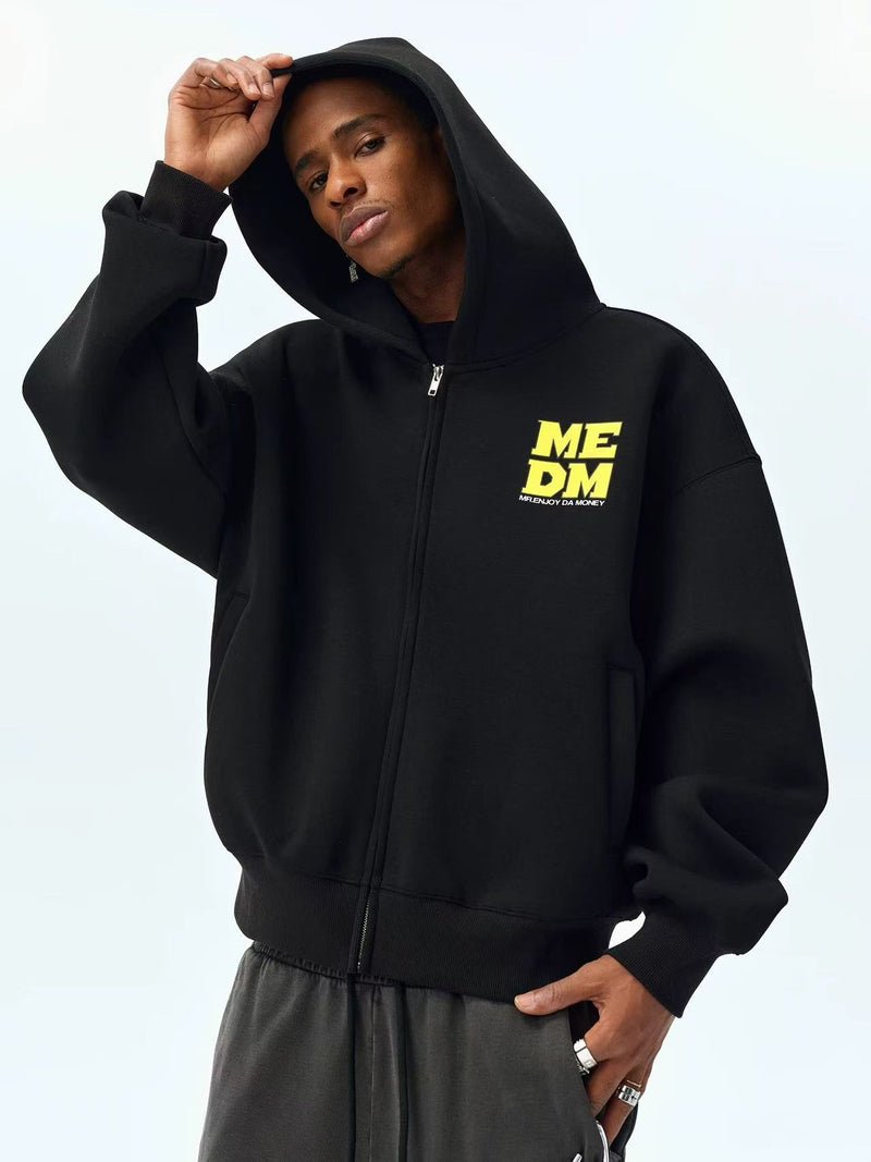 MEDM Four-letter Logo Air Layer Zipper Sweatshirt