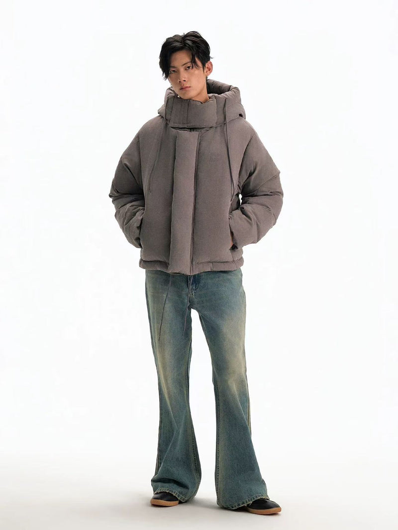 BIPOLAR Textured Suede Embroidered Thickened Ski Jacket