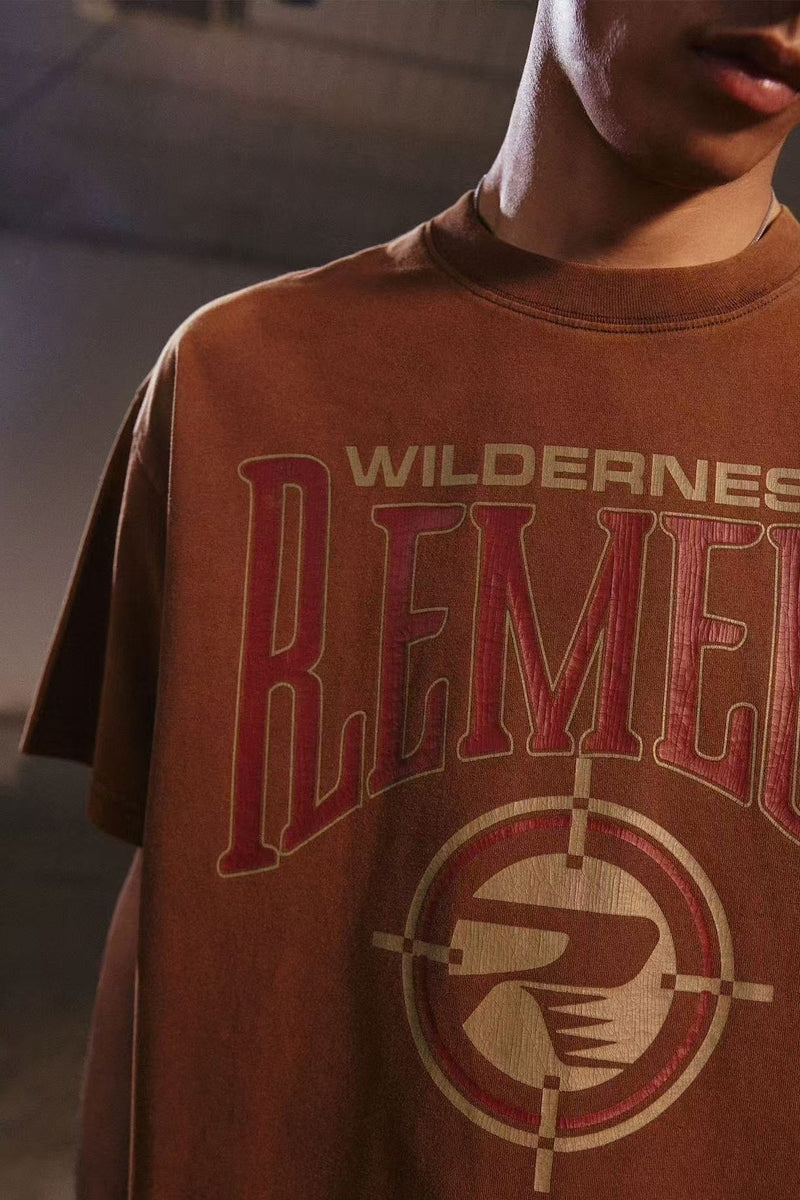 REMEDY Vintage Cowboy Logo Print Short-sleeve T-shirt