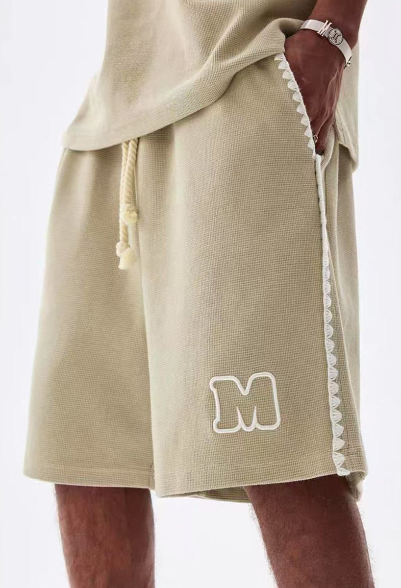 MEDM  Waffle Drawstring Shorts
