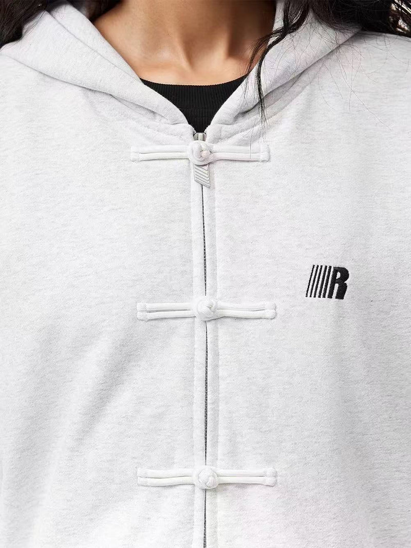 FDR Chinese Style Button Hooded Sweatshirt