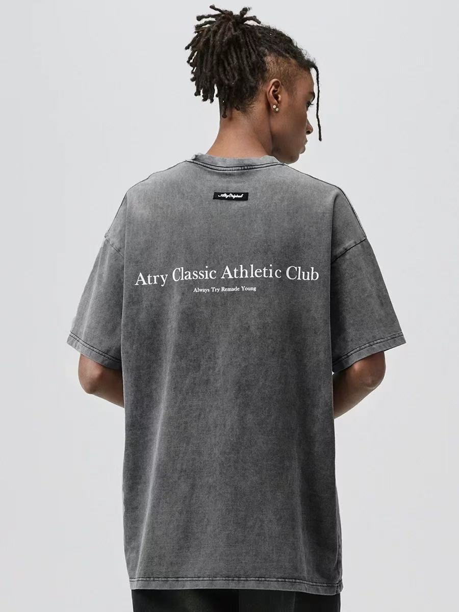 ATRY Washed Retro Trend Short Sleeves T-shirt