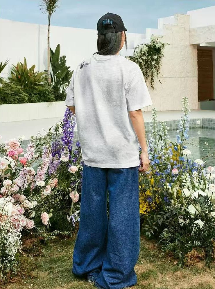 MEDM Pegasus Distressed Short-sleeved T-shirt