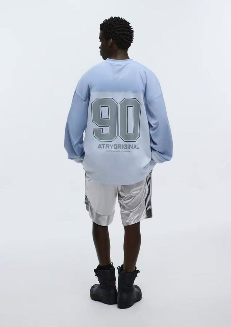 ATRY Contrast color V-neck Long-sleeved Ice Hockey Jersey