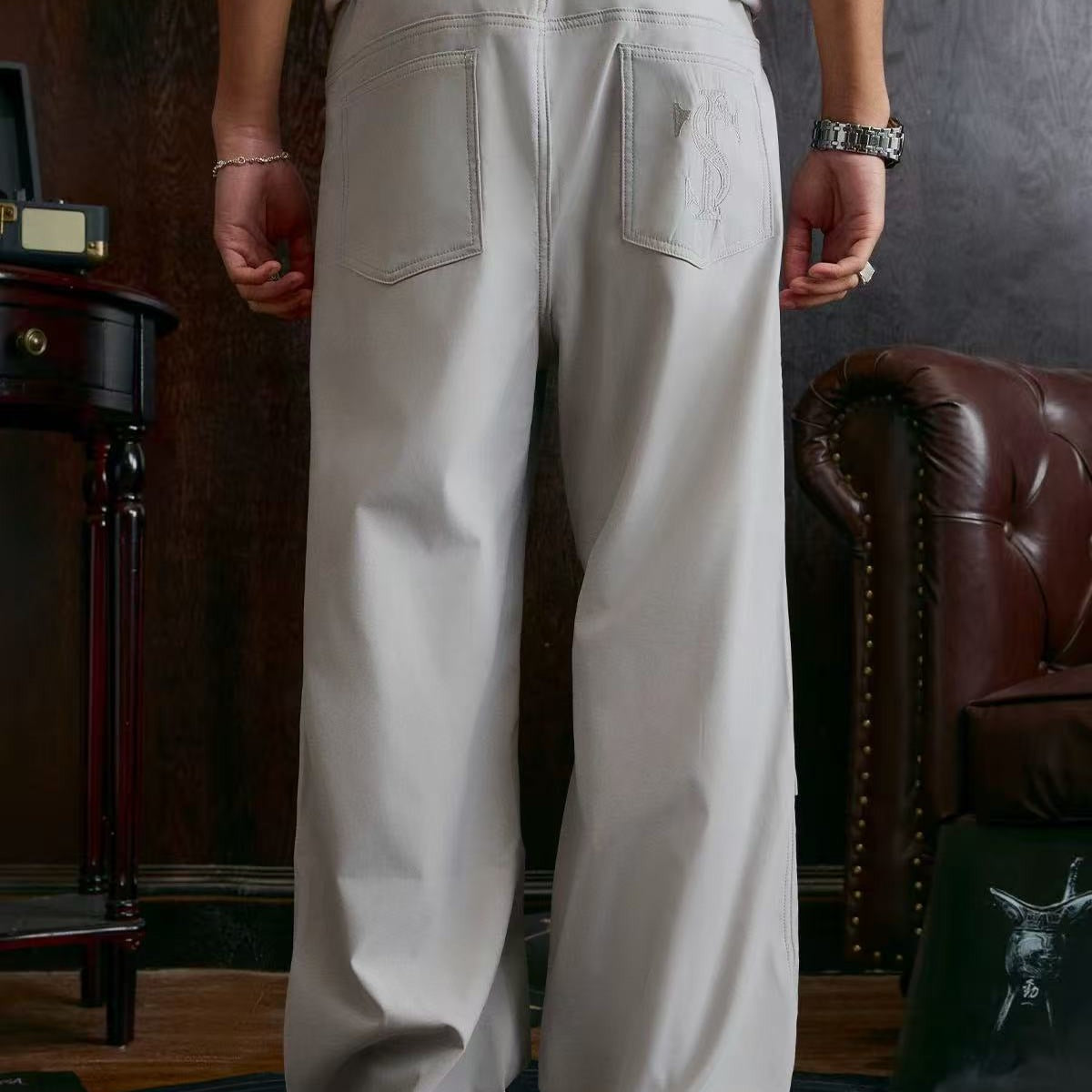 STK Vintage Double-Fold Woven Trousers