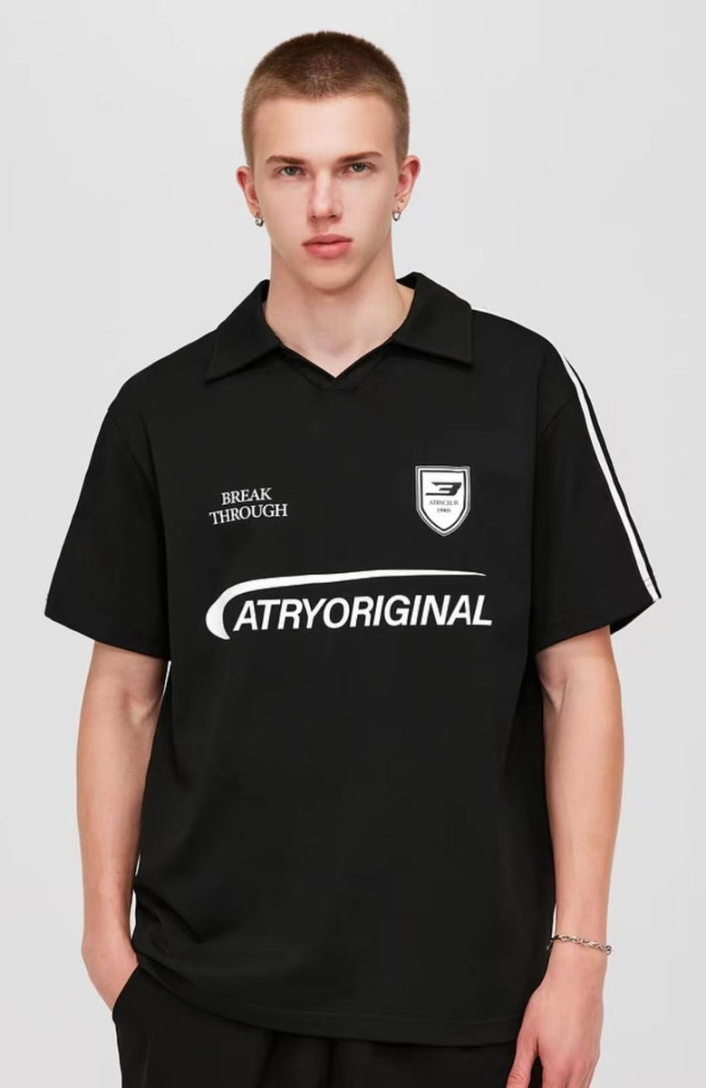 ATRY RIBBING RACING POLO SHORT SLEEVE T-SHIRT