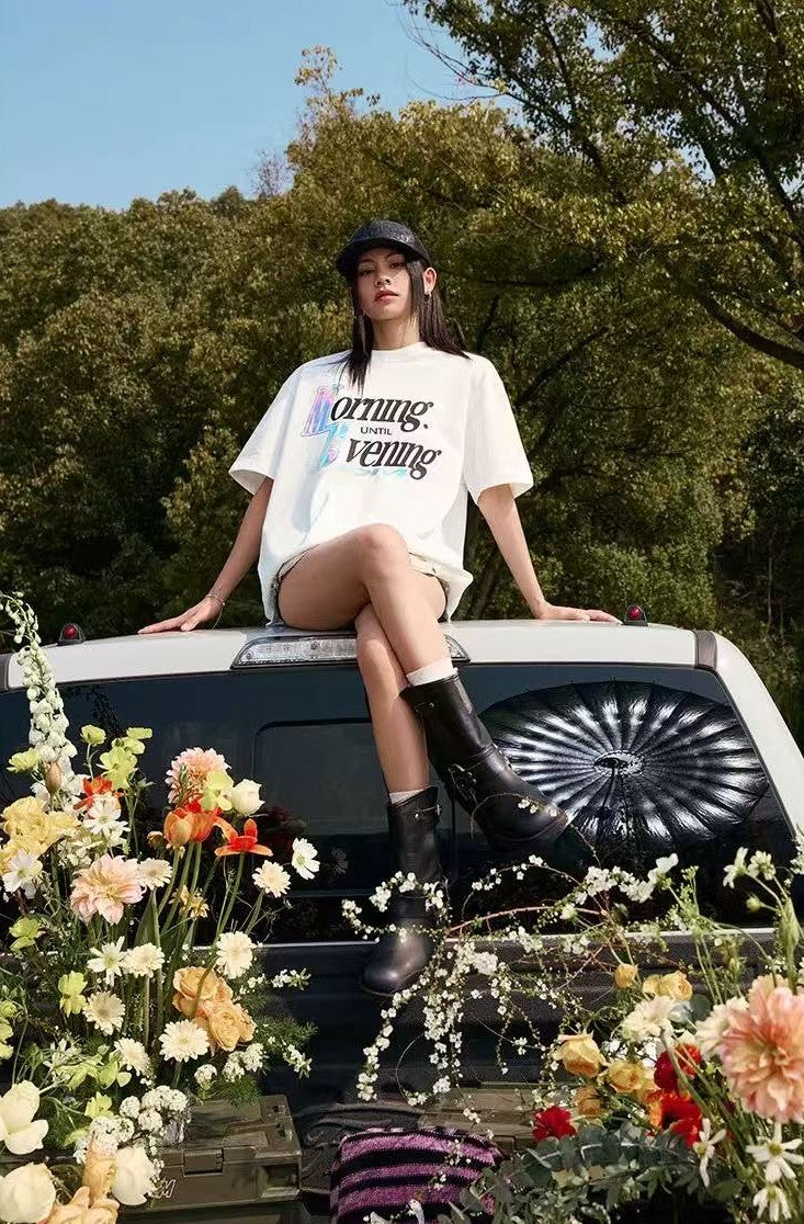 MEDM Laser Sticker Short-sleeved T-shirt