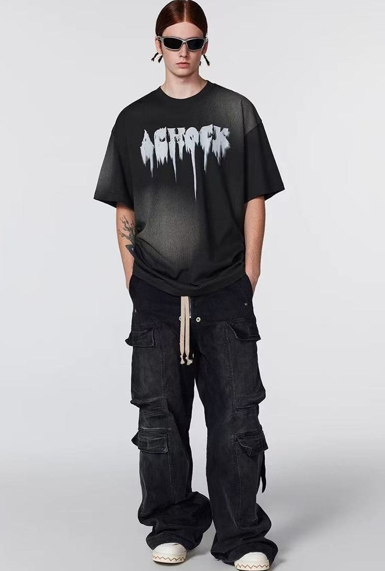 ACHOCK Phantom Logo Print Short-sleeves T-shirts